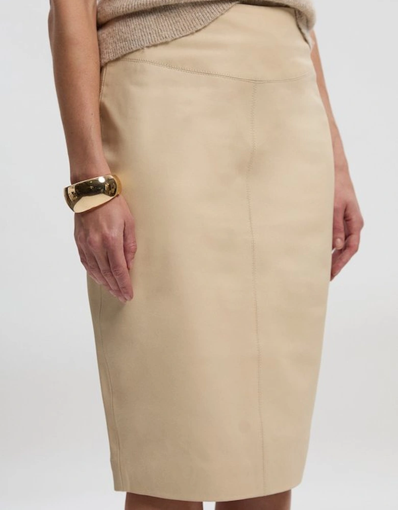 Leather Signature Pencil Skirt