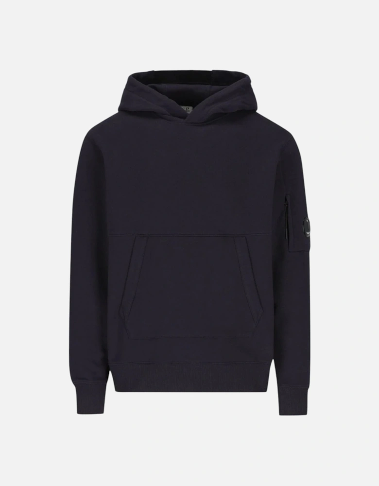C.P. Company Brushed Cotton Navy Hoodie