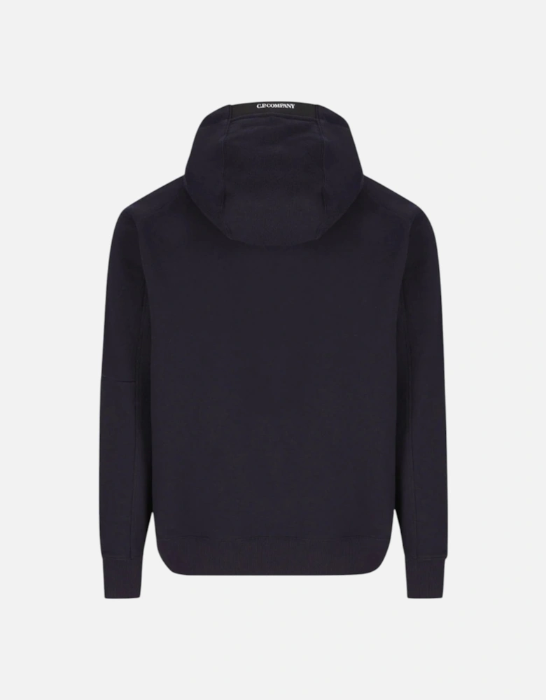 C.P. Company Brushed Cotton Navy Hoodie