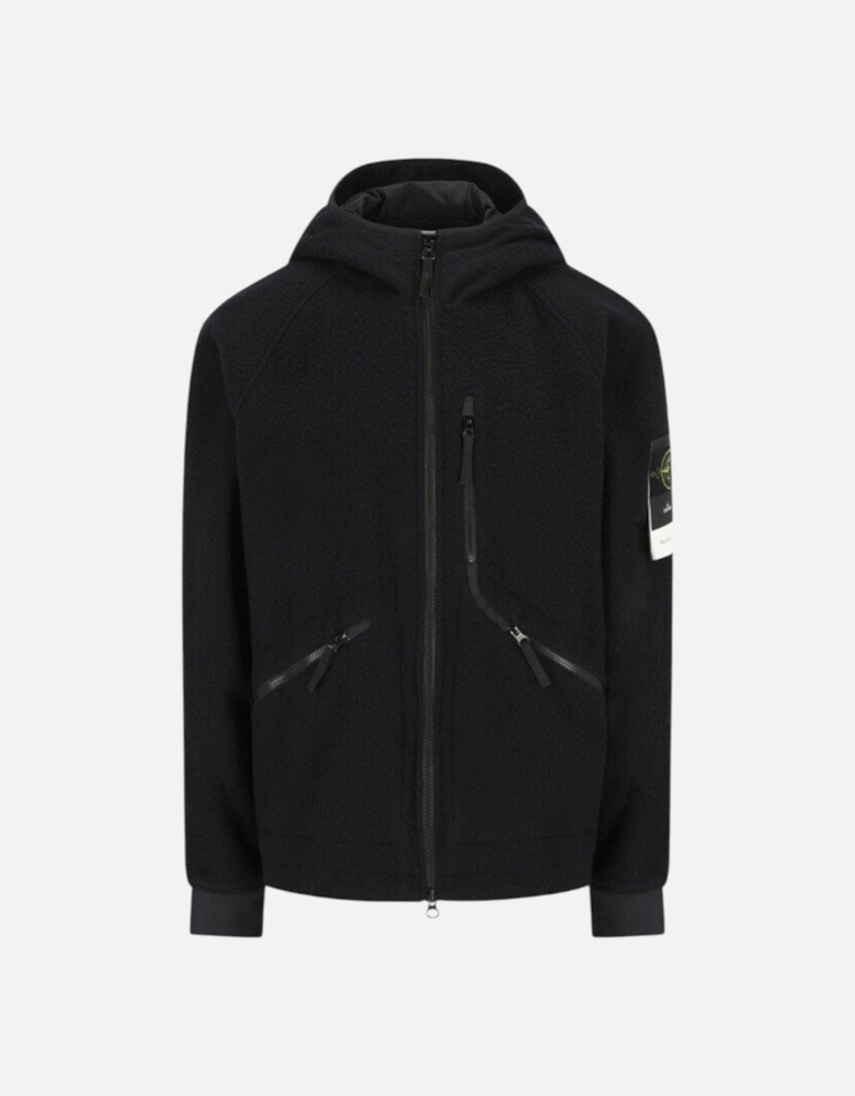 Virgin Wool And Nylon Navy Jacket