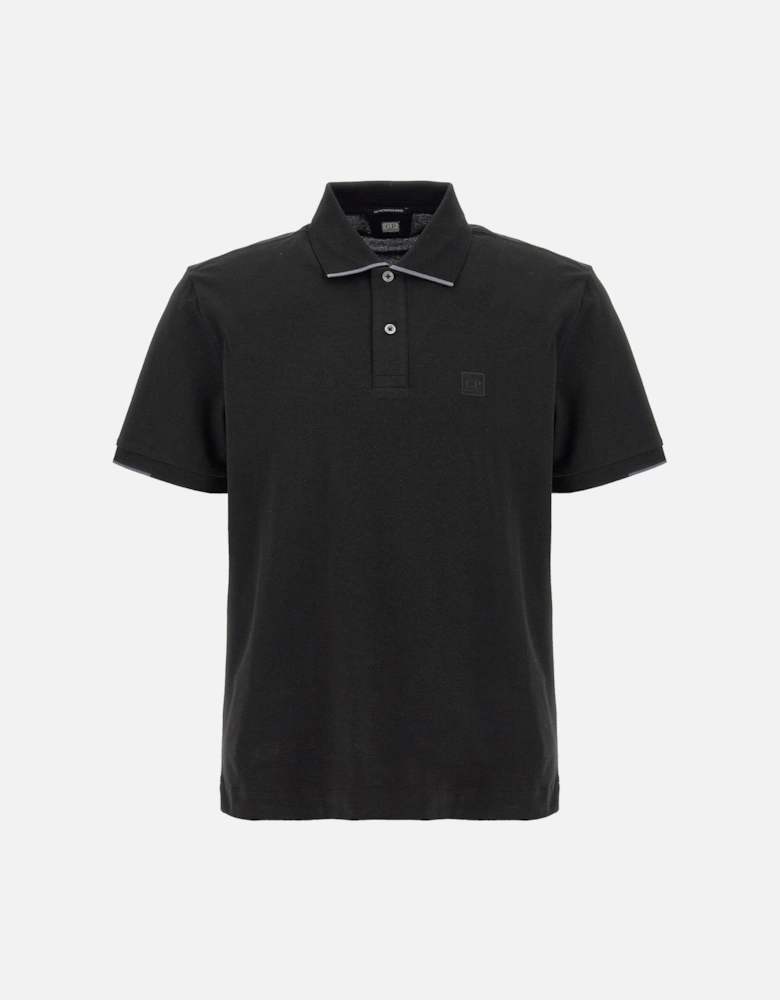 C.P Company Metropolis Series Black Polo Shirt
