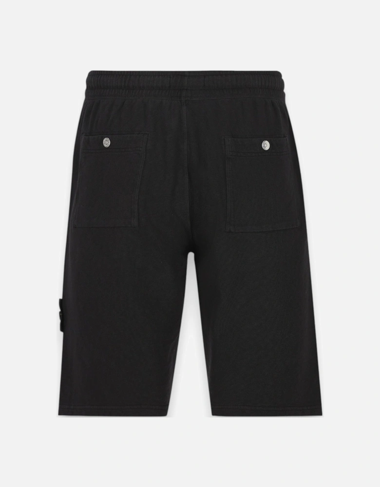 Black Cotton Cargo Shorts