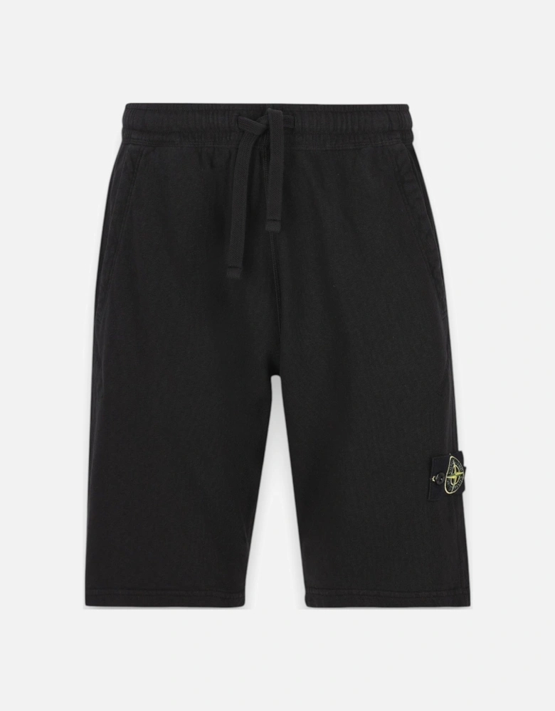 Black Cotton Cargo Shorts