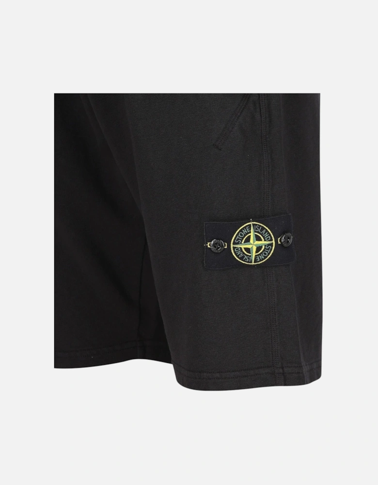 Black Cotton Cargo Shorts