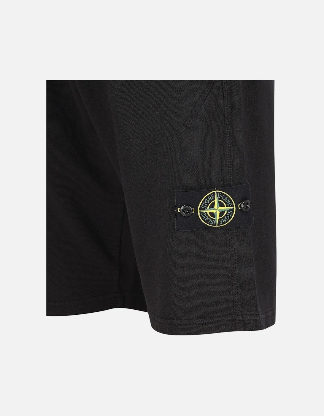Black Cotton Cargo Shorts