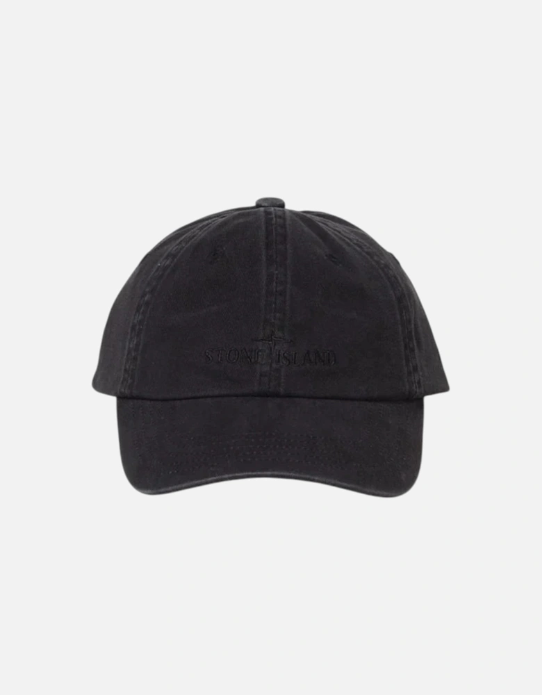 Brushed Cotton Black Baseball Cap