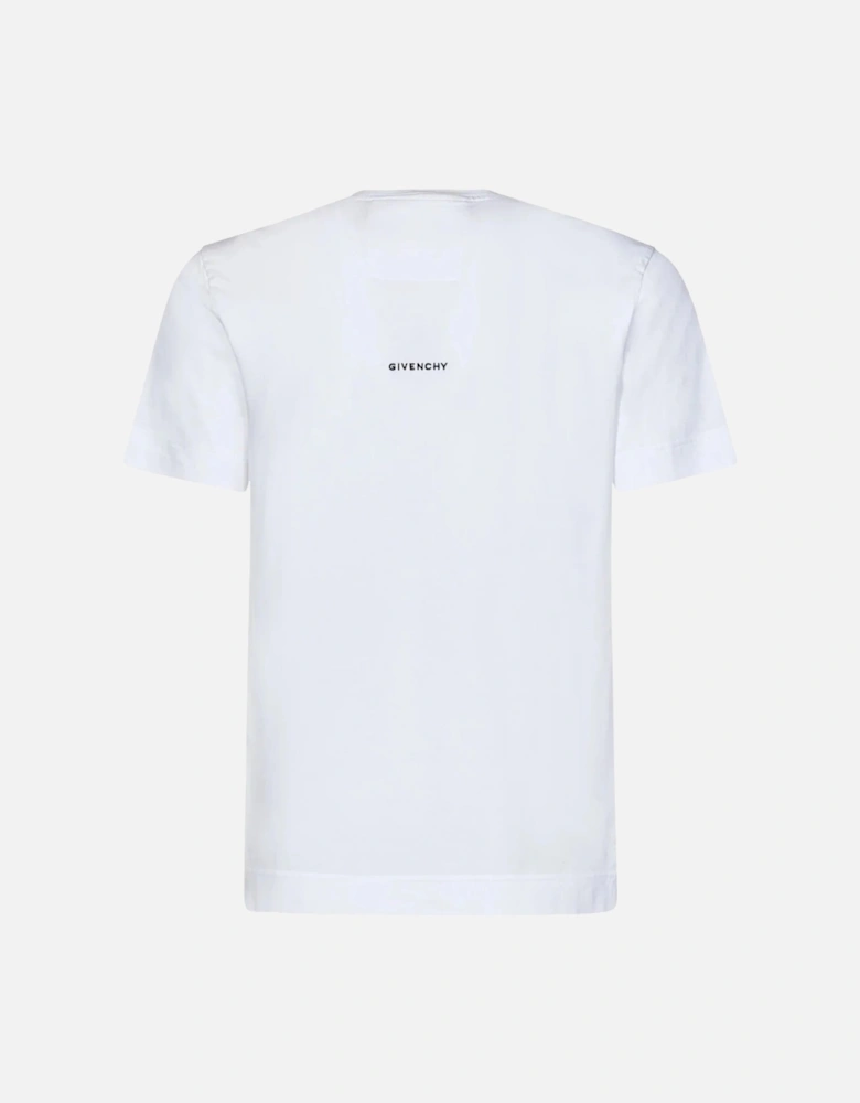 4G Logo Embroidered White T-Shirt