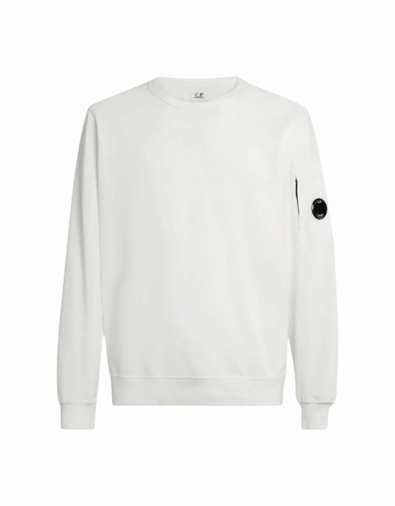 C.P. Company White Light Fleece Lens Sweatshirt