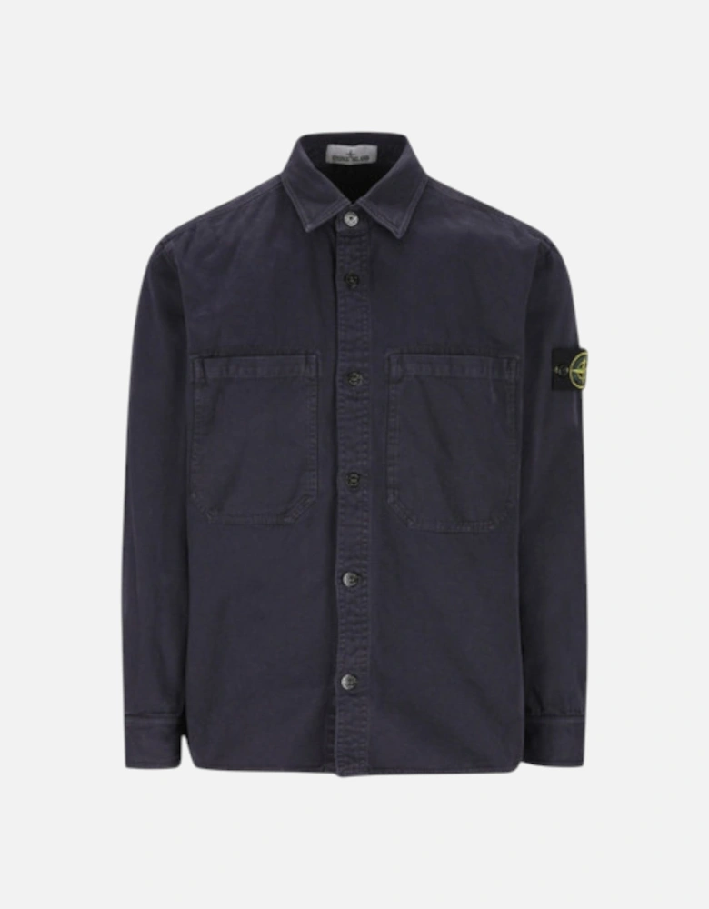 Organic Panama Cotton Blue Overshirt