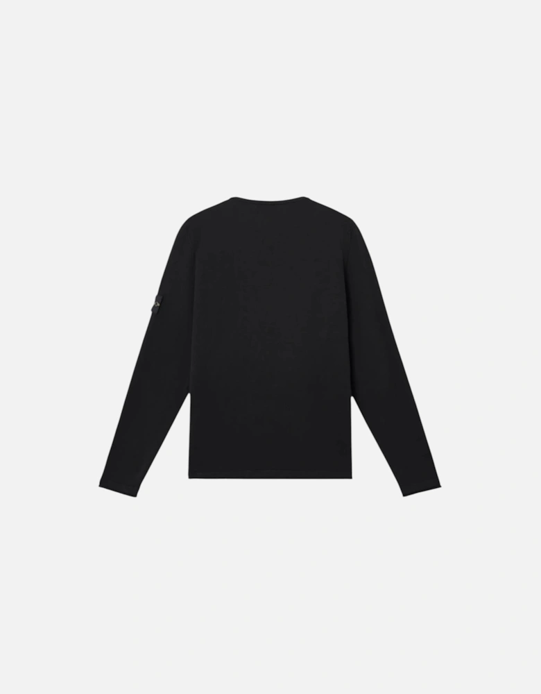 Navy Light Knit Cotton Sweatshirt