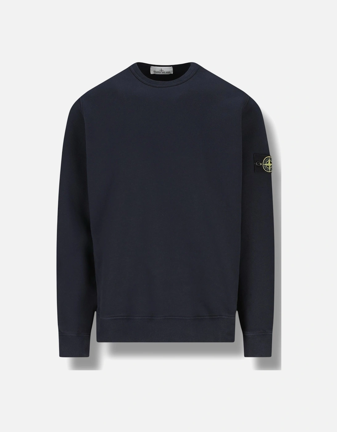 Men's Stone Island Organic Cotton Navy Sweatshirt - Cream - Size: L