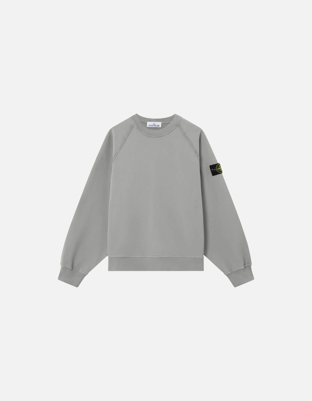 Men's Stone Island Brushed Organic Cement Grey Sweatshirt - Size: 42