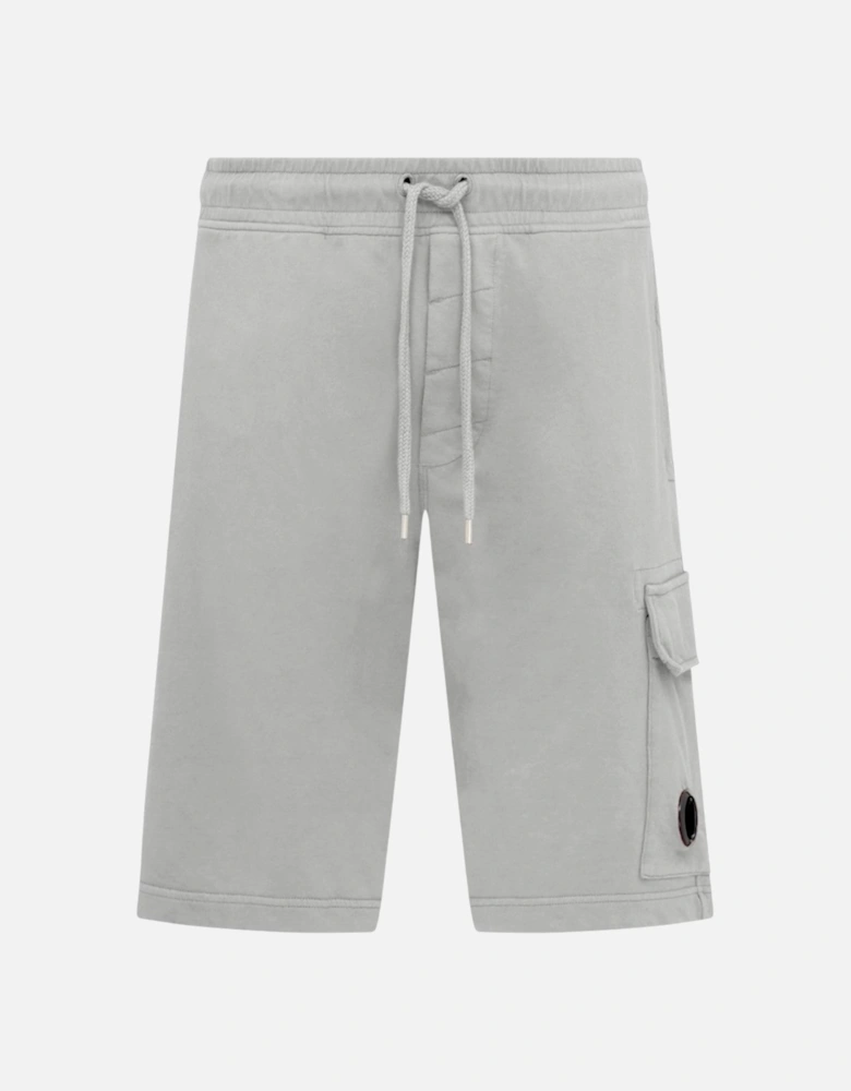 C.P. Company Light Fleece Cotton Lens Melagne Grey Shorts