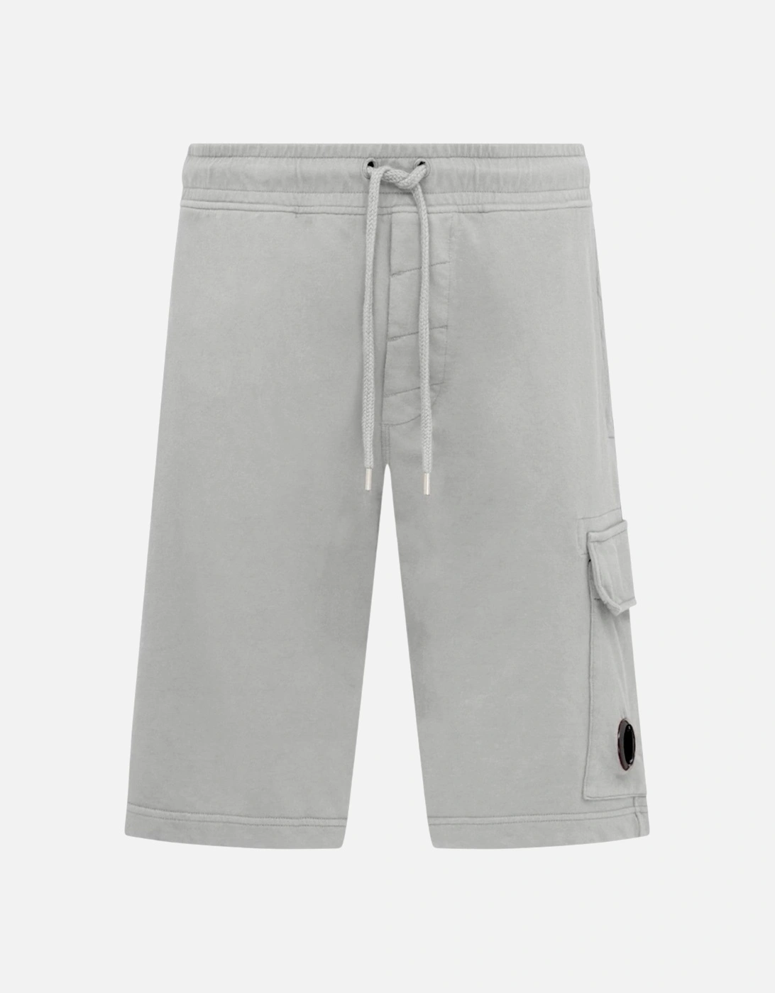 C.P. Company Light Fleece Cotton Lens Melagne Grey Shorts, 2 of 1