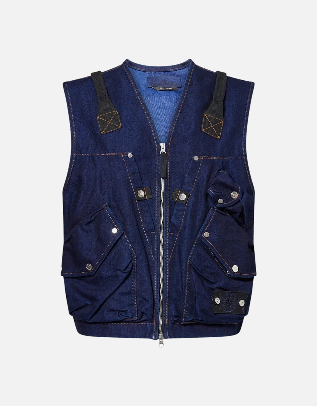 Indigo Denim Utility Vest, 3 of 2