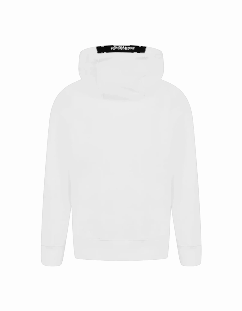 C.P. Company Diagonal Raised Hoodie White