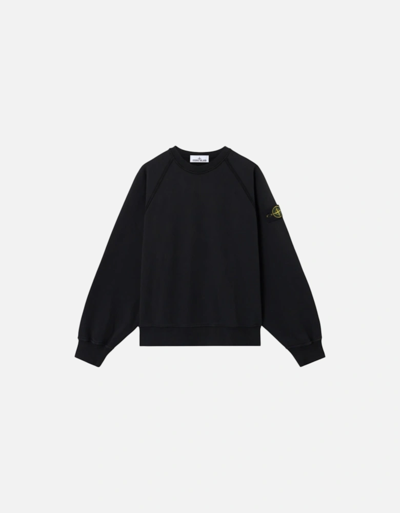 Brushed Organic Black Sweatshirt