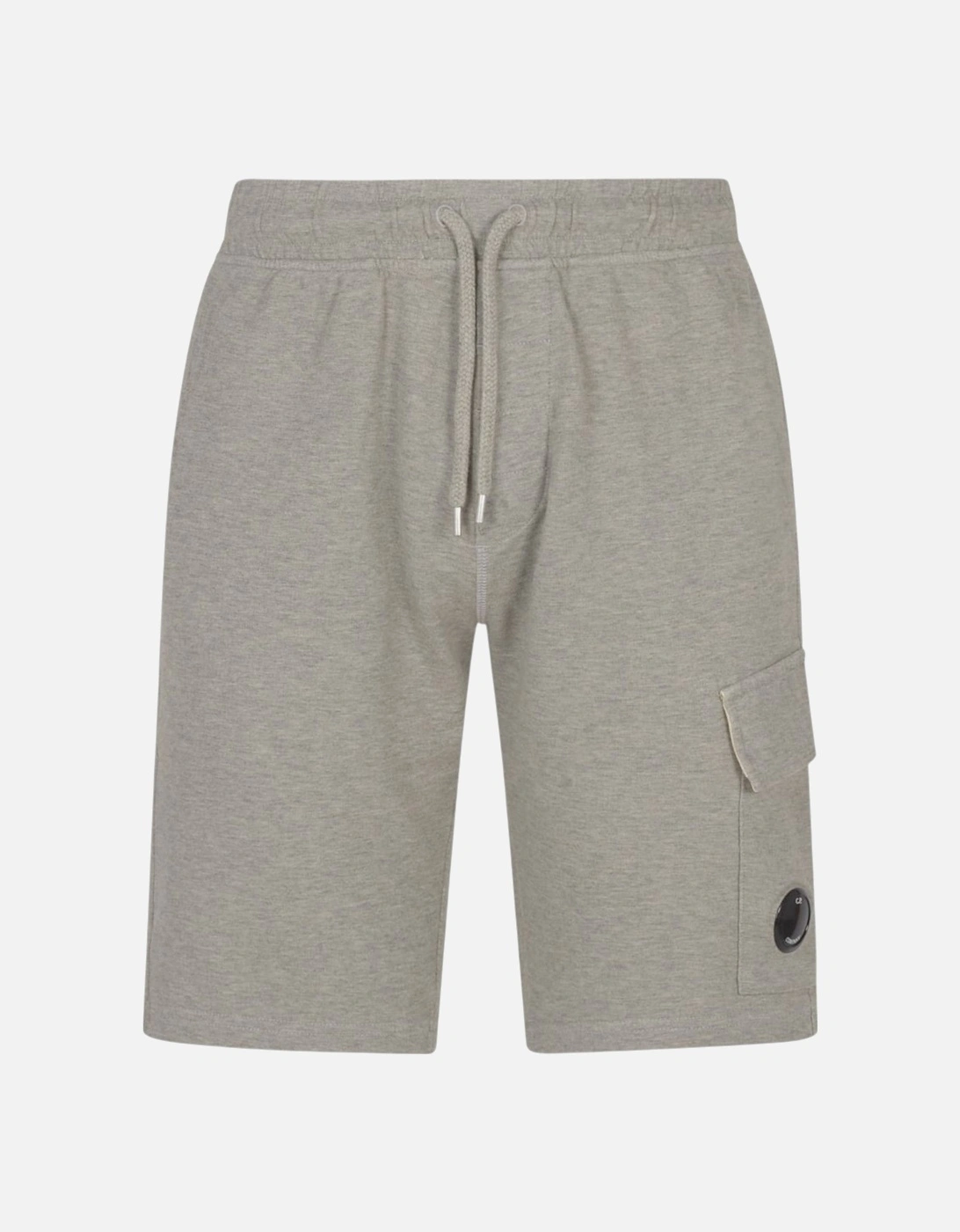 C.P. Company Light Fleece Cotton Lens Melange Grey Shorts, 2 of 1