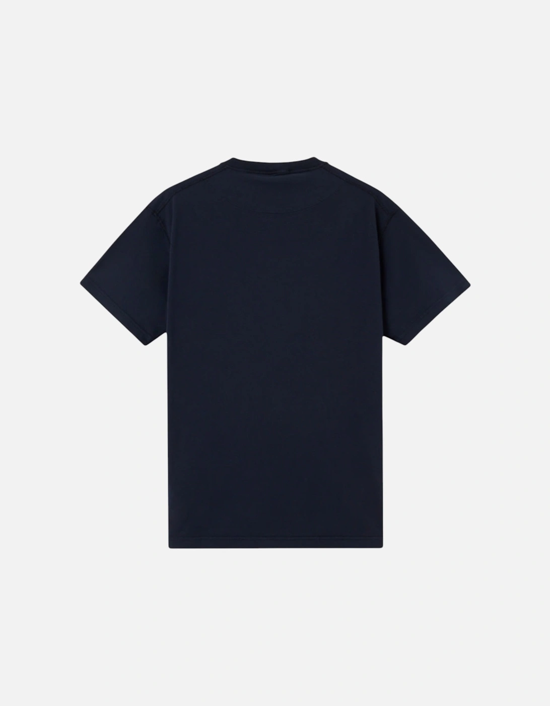 Organic Cotton 'Fissato' Effect Navy T-Shirt