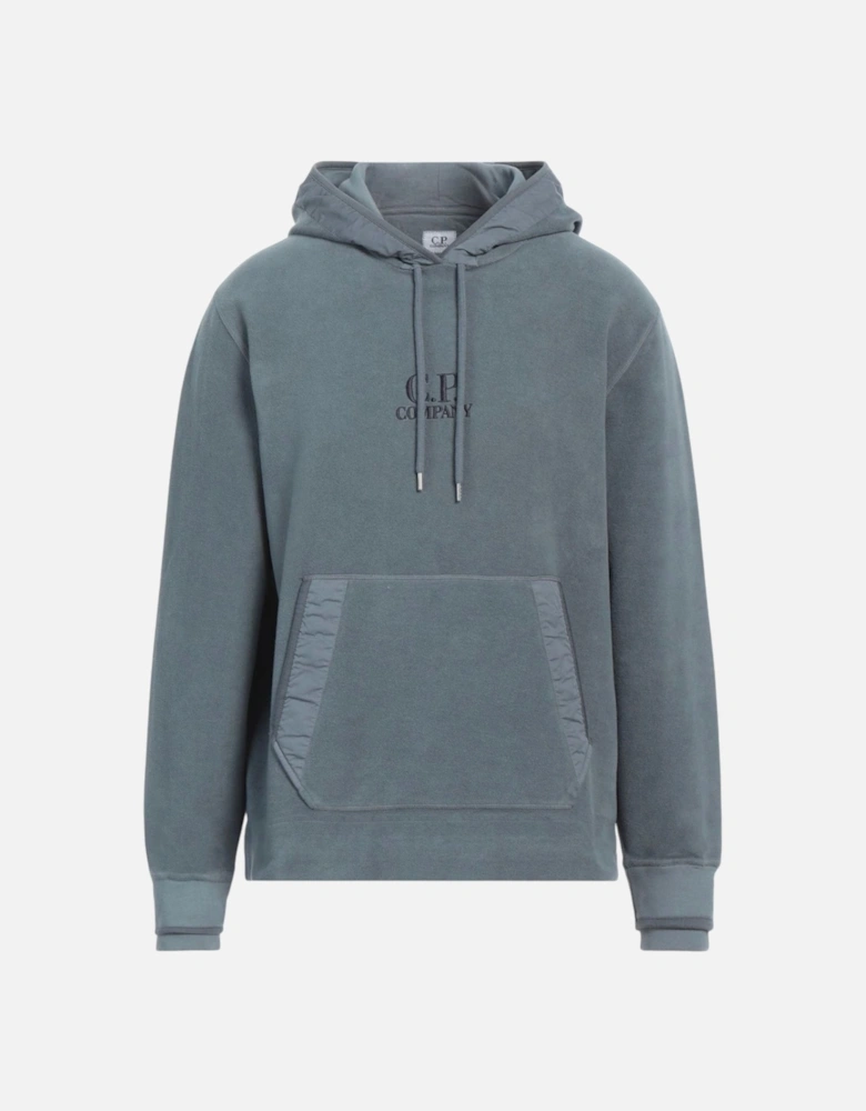 C.P. Company Embroidered Logo Emerized Orion Blue Hoodie