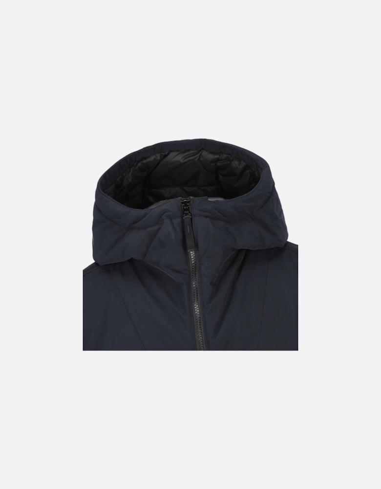 Padded Micro Twill Navy Jacket