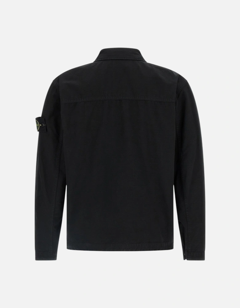 Raw Cotton Black Overshirt