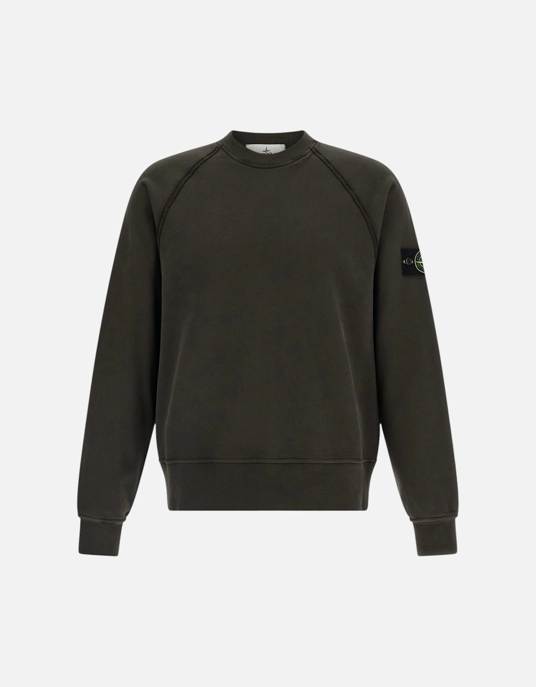 Men's Stone Island Brushed Organic Lead Grey Sweatshirt - Size: 36