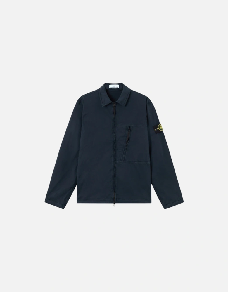 Canvas Weave Organic Cotton Navy Overshirt