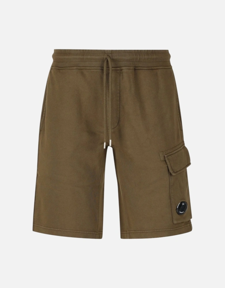 C.P. Company Cotton Lens Pocket Ivy Green Shorts