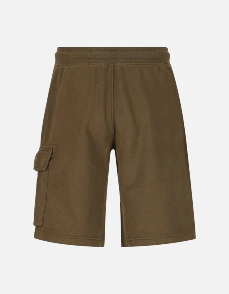 C.P. Company Cotton Lens Pocket Ivy Green Shorts