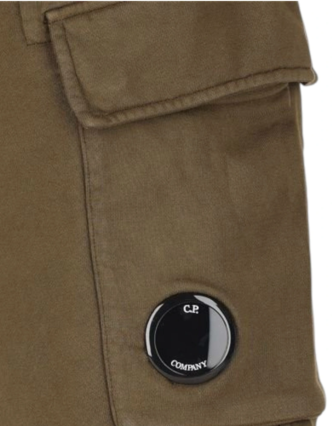 C.P. Company Cotton Lens Pocket Ivy Green Shorts