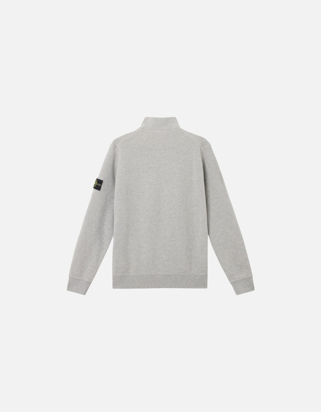 1/4 Zip Grey Ribbed Collar Thin Sweatshirt