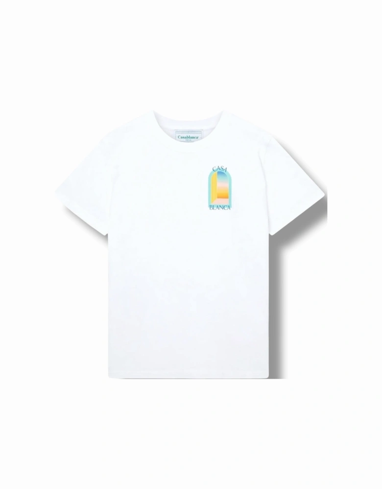 L’arche Colour Printed White T-Shirt