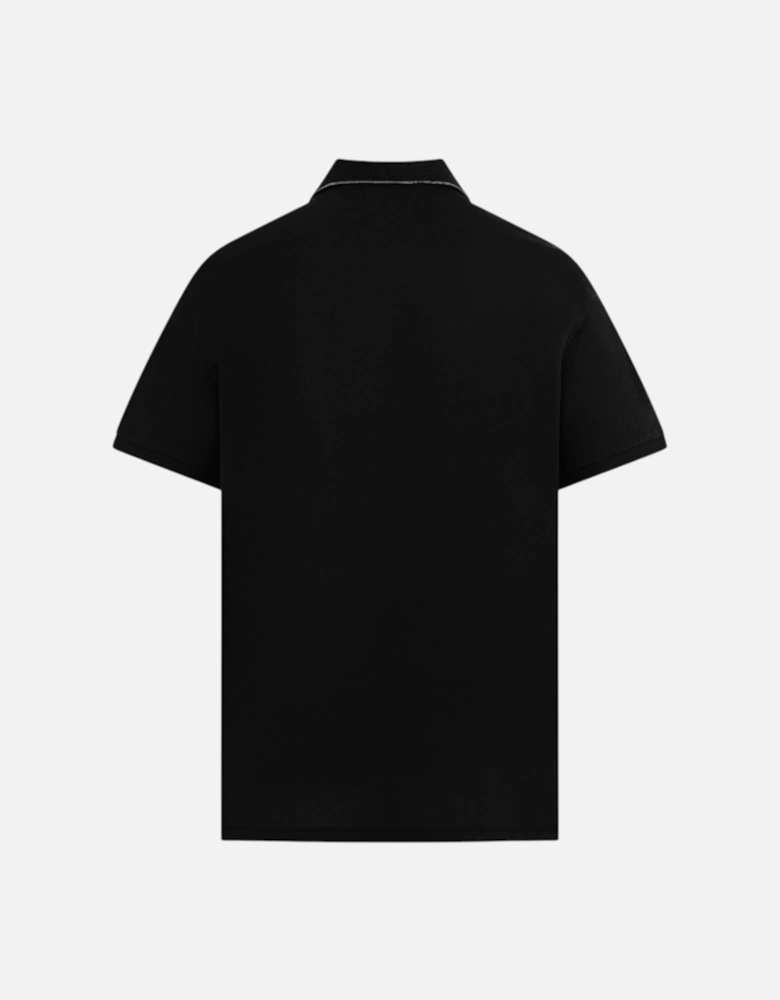 C.P Company Black Cotton Polo Shirt