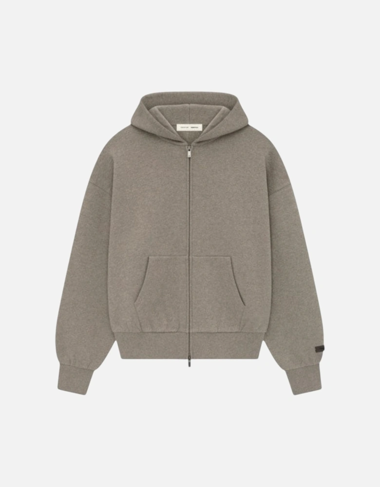 Heather Stone Zip-Up Hoodie