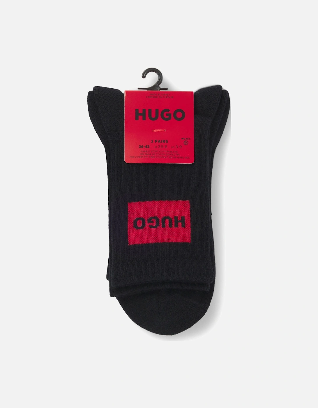 2 Pack of Red Logo Socks