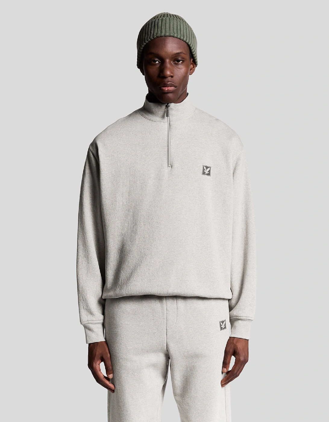 Lyle And Scott Men's Loungewear 1/4 Zip Sweatshirt - Cream - Size: M