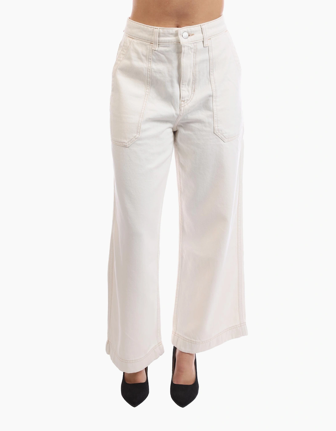 Hugo Boss Women's Marlene High Rise Jeans - Cream - Size: 10/32in
