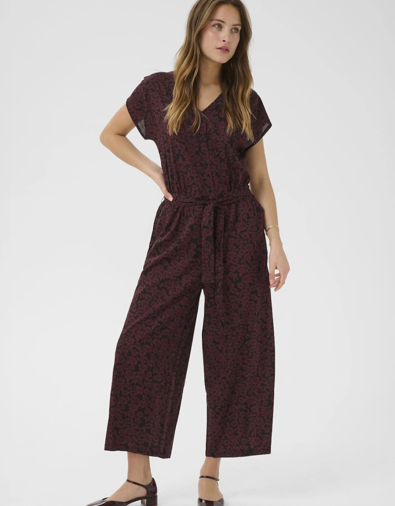 Beathe Short Sleeve V-neck Jumpsuit