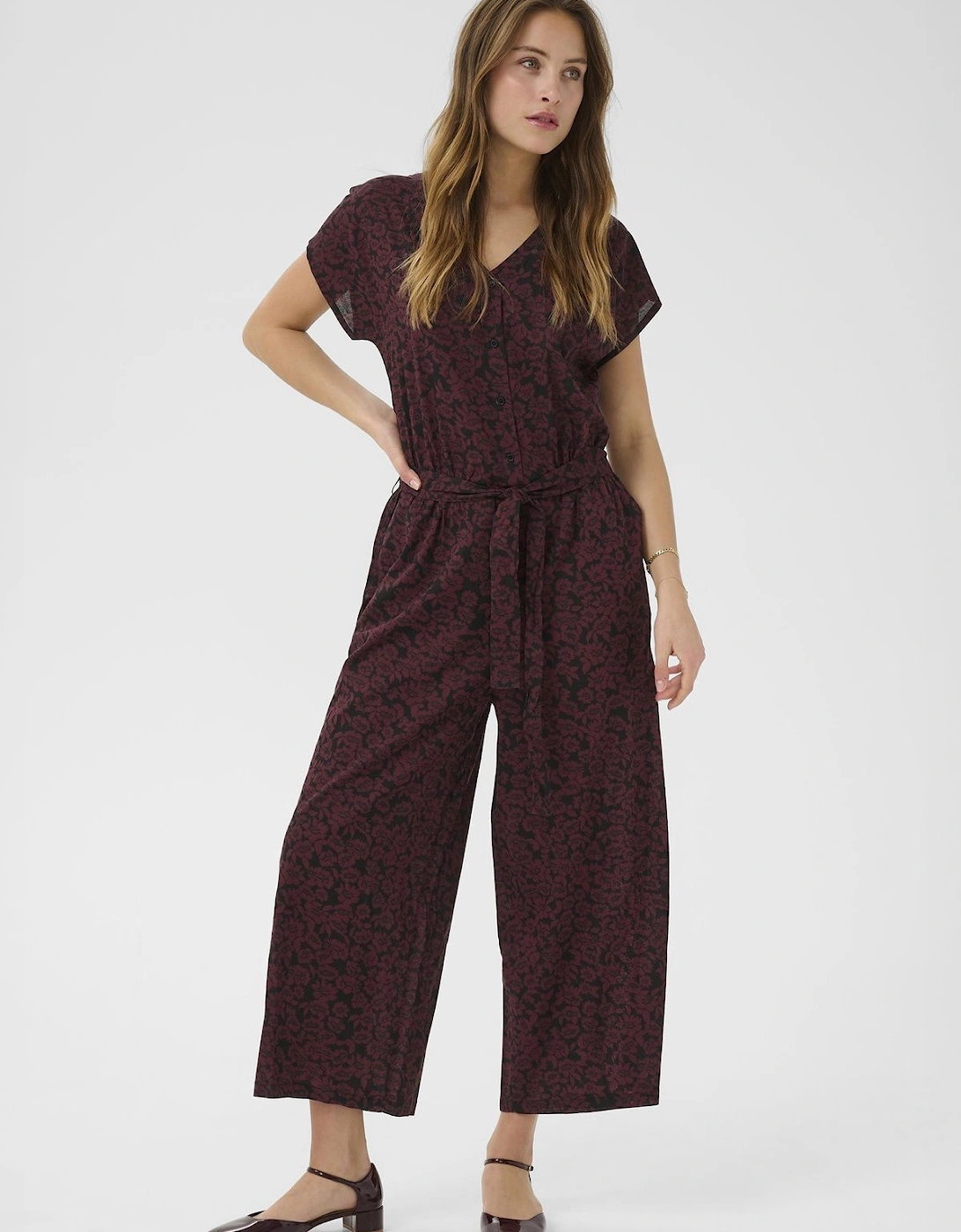 Beathe Short Sleeve V-neck Jumpsuit, 2 of 1