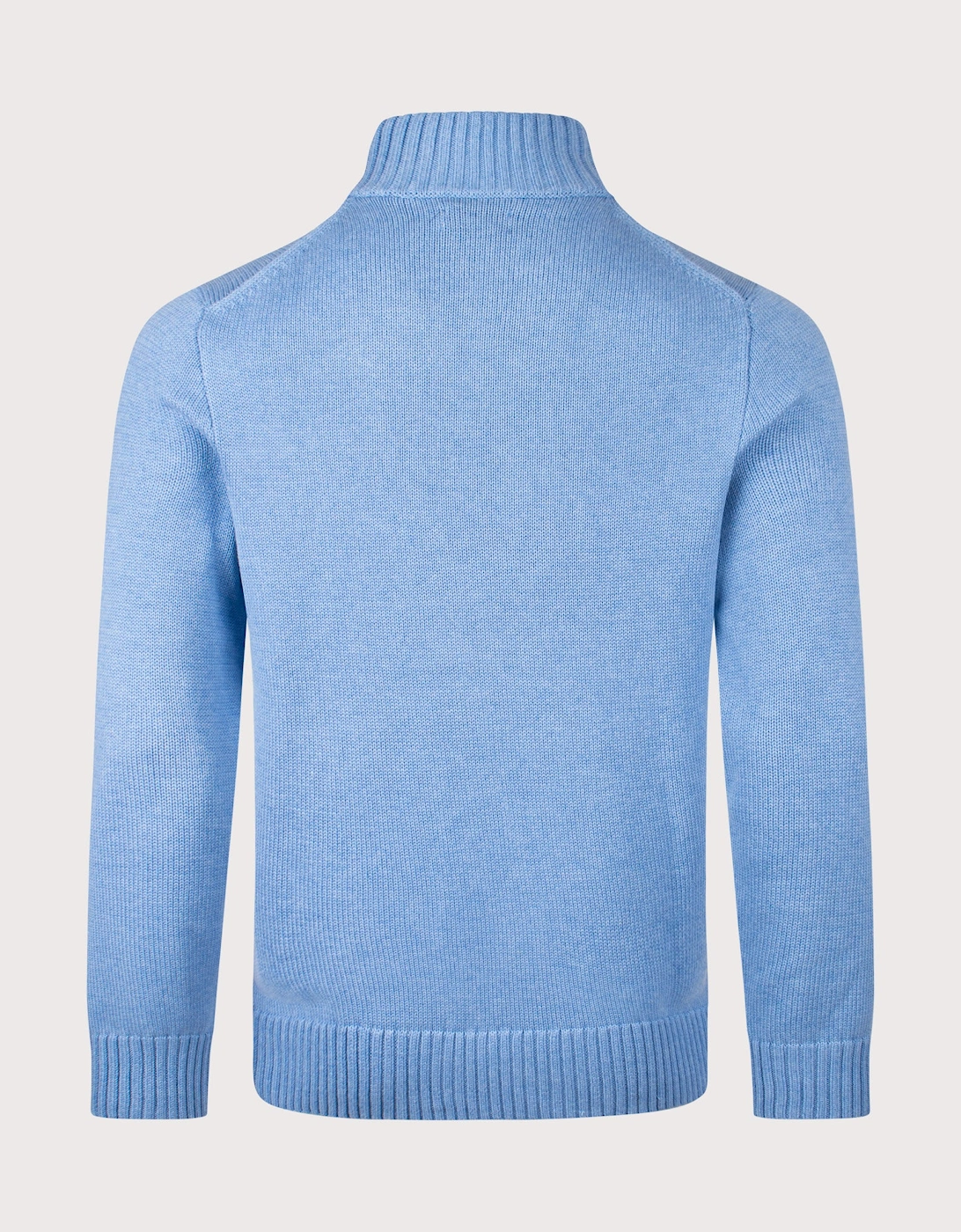 Mesh-Knit Cotton Quarter Zip Jumper