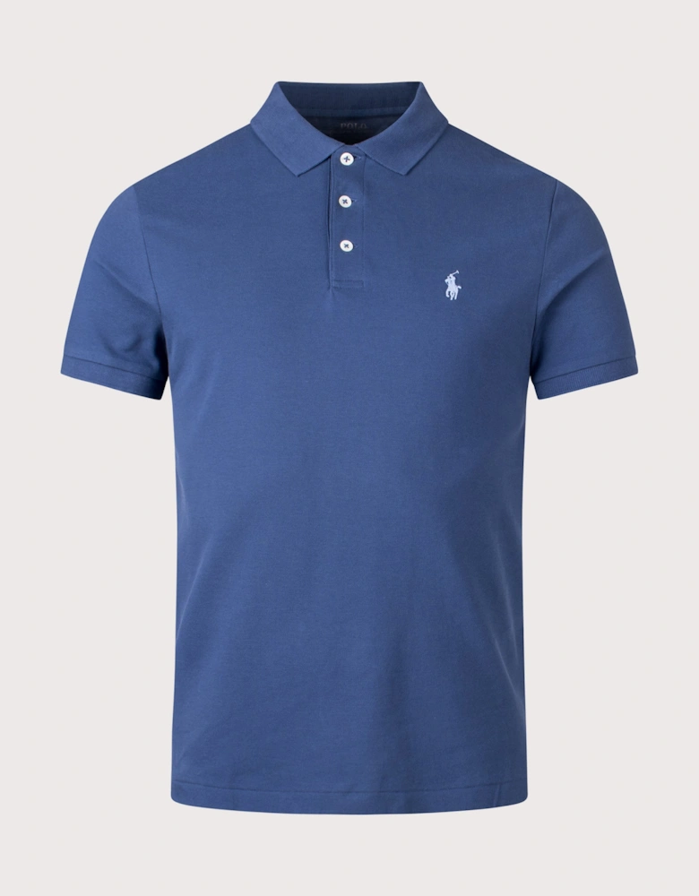 Custom Slim Fit Stretch Mesh Polo Shirt