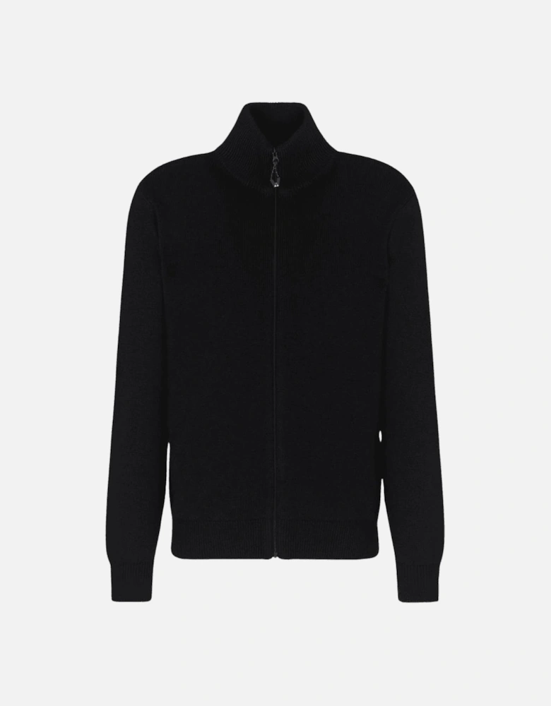 Full Zip Knitted Black Tracktop