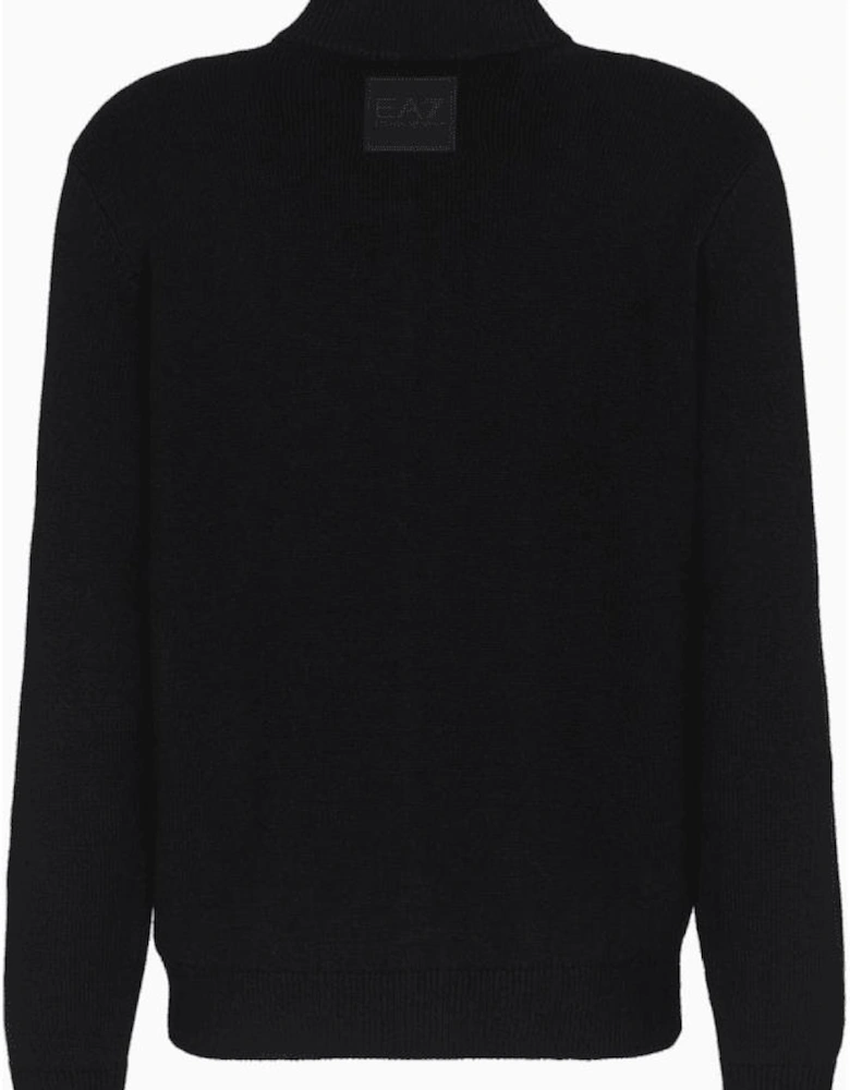 Full Zip Knitted Black Tracktop