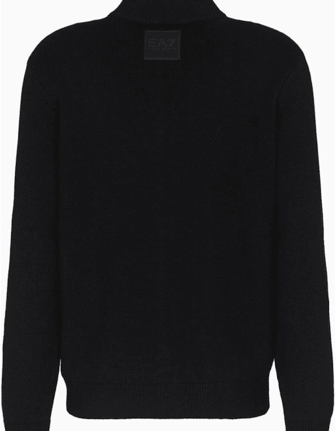 Full Zip Knitted Black Tracktop