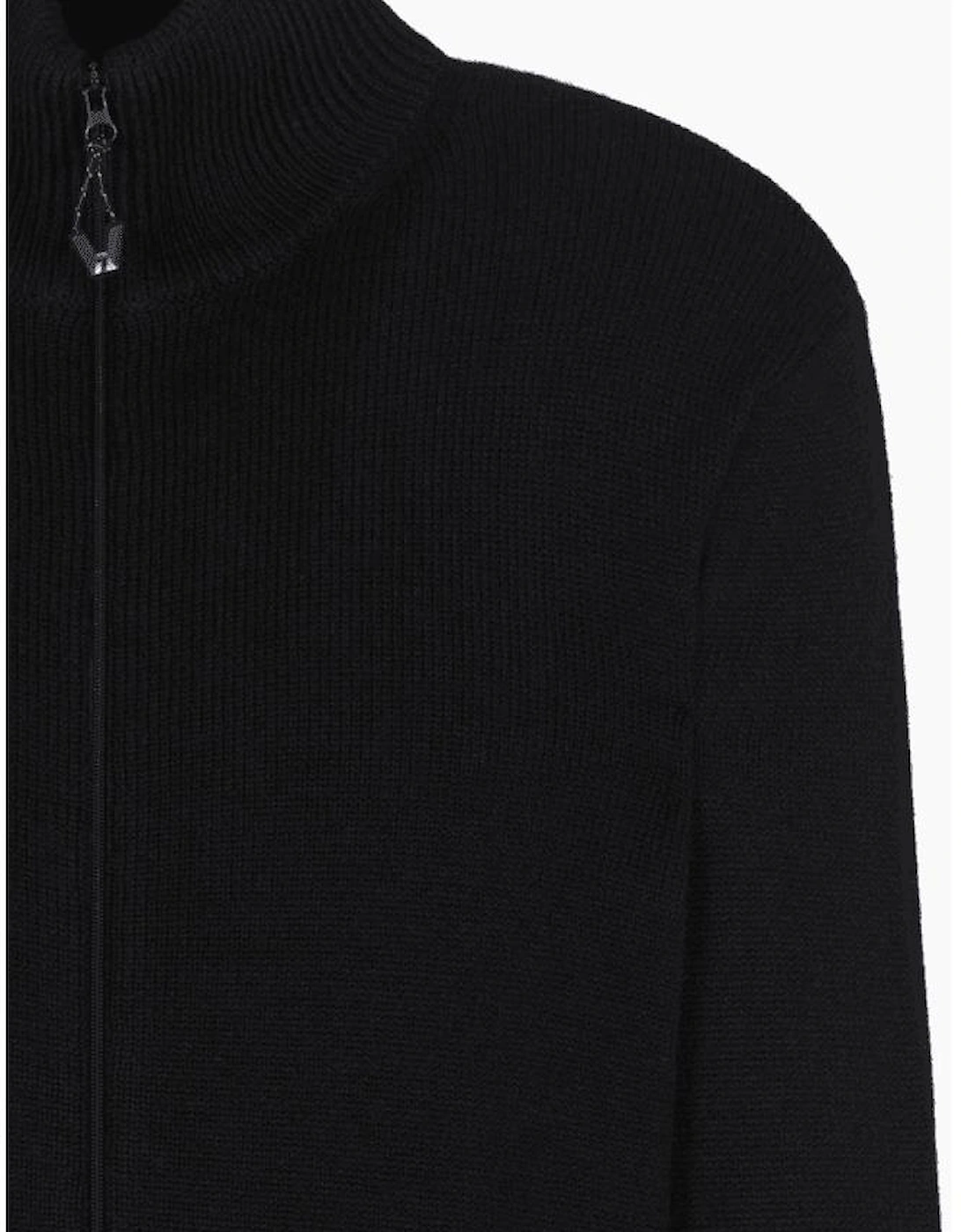 Full Zip Knitted Black Tracktop