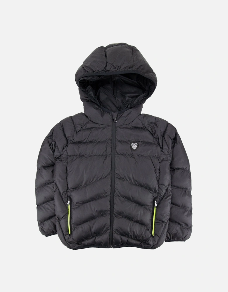 Junior Shield Logo Puffa Down Jacket Black