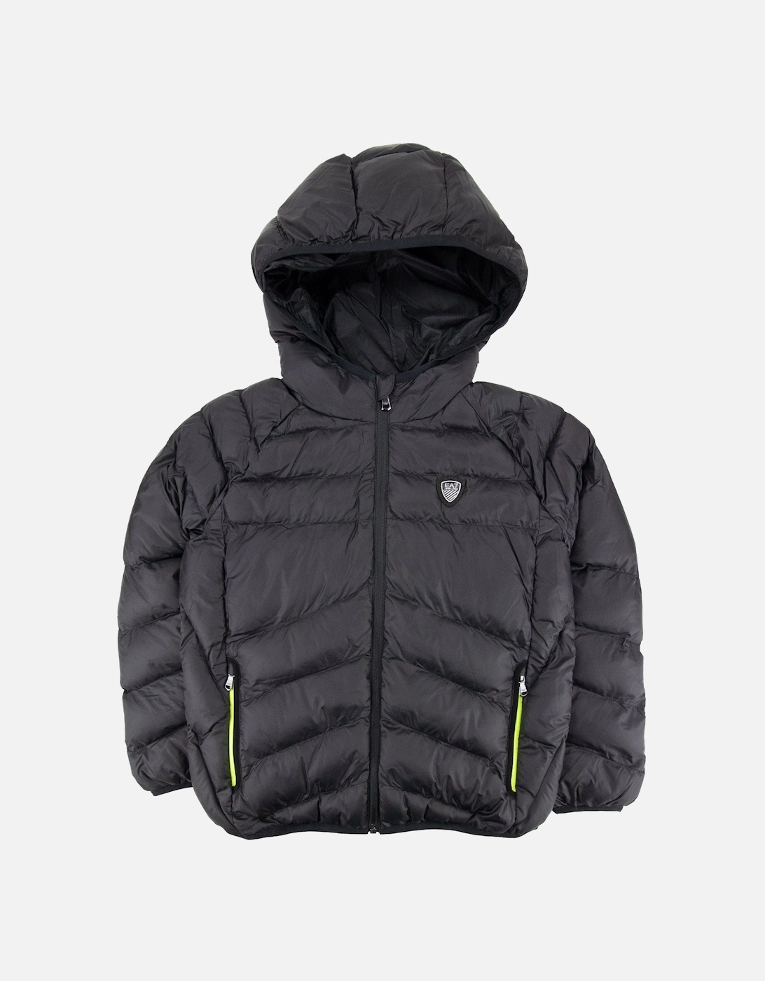 Junior Shield Logo Puffa Down Jacket Black, 4 of 3