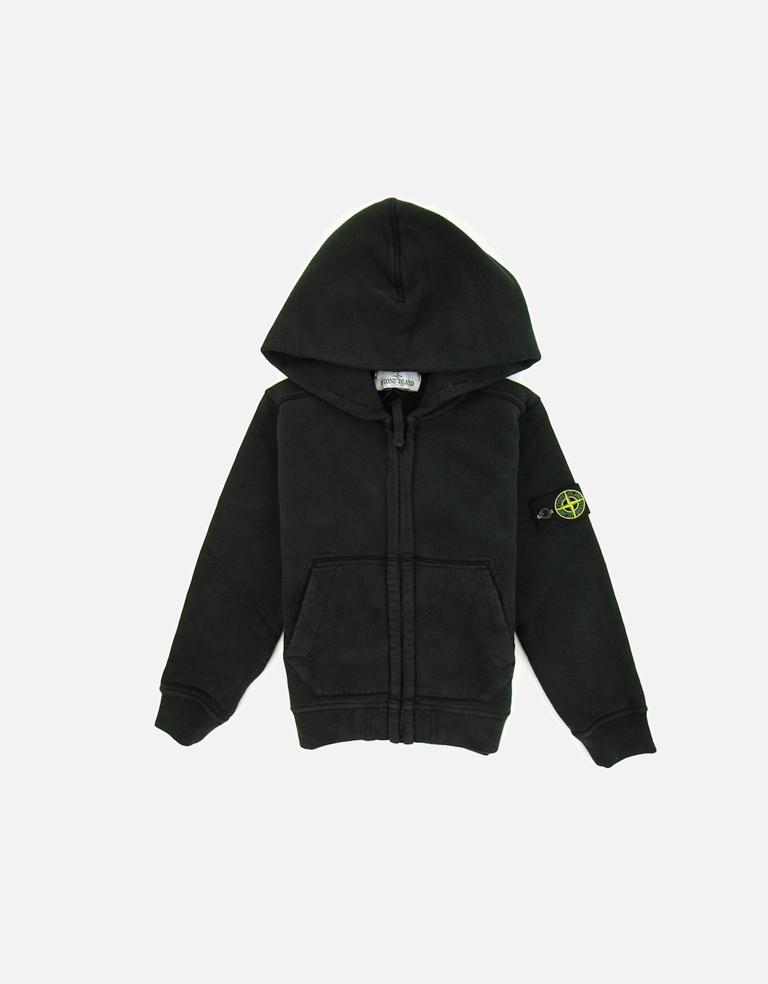 Junior Zip Up Hooded Sweatshirt Black V0029, 3 of 2