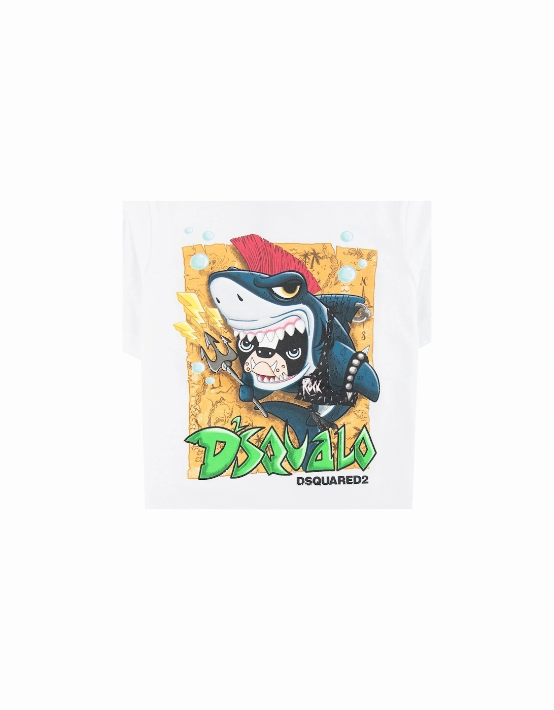 Dsqaured2 Kids Shark Head T-shirt White 100